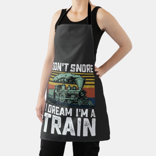 私は夢を奪わない電車のヴィンテージレトロ エプロン (インサイチュ)