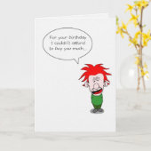 私は大いに買うことをできることができませんでした(誕生日) カード (黄色い花)