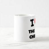私は大きいチーズを愛します コーヒーマグカップ (中央)