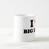 私は大きいデータを愛します コーヒーマグカップ (中央)