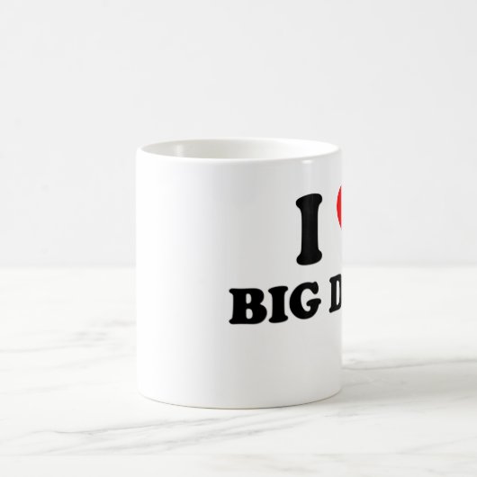 私は大きいデータを愛します コーヒーマグカップ (中央)