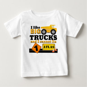私は大きいトラックの建築の誕生日のワイシャツを好みます ベビーTシャツ