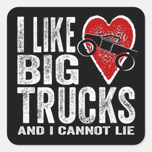 私は大きいトラックを好みます スクエアシール (正面)