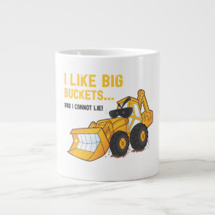 私は大きいバケツのバックホウのコーヒー・マグを好みます ジャンボコーヒーマグカップ