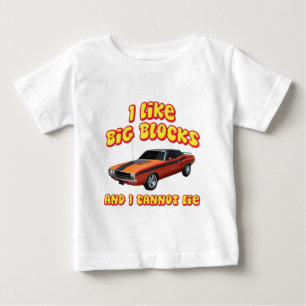 私は大きいブロックを好みます及び私は挑戦者ごまかしのあることができません ベビーTシャツ