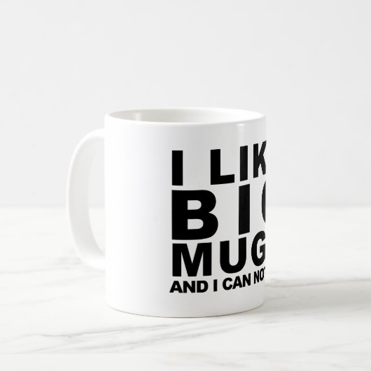 私は大きいマグを好みます コーヒーマグカップ (正面左)