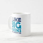 私は大きい本を好み、あることができません コーヒーマグカップ (正面左)