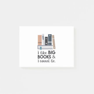 私は大きい本を好み、あることができません! ポストイット