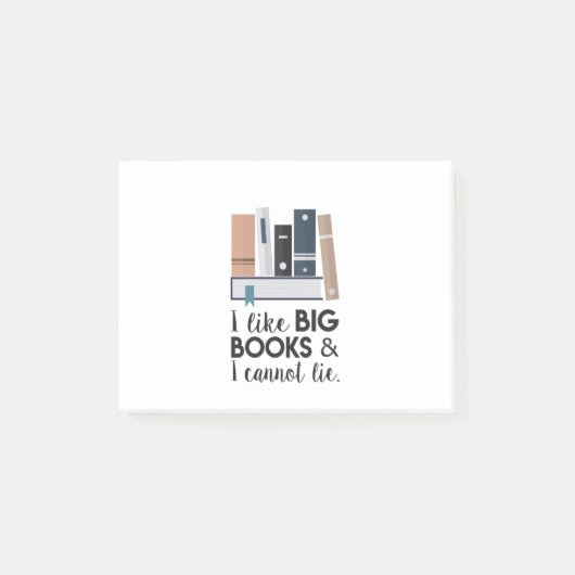 私は大きい本を好み、あることができません! ポストイット (正面)