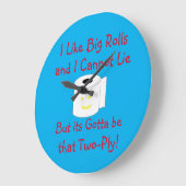 私は大きい転がのが好きで、私は浴室の大きい横になることができない ラージ壁時計 (傾斜)