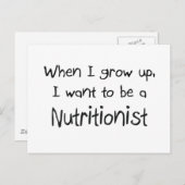 私は大きくなったら栄養士になりたい ポストカード (正面/裏面)