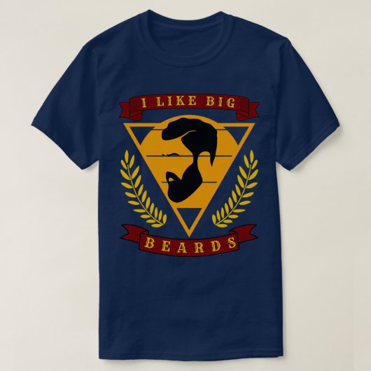 私は大きなひげ1が好き Tシャツ (デザイン正面)