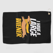 私は大きなウィーン人を持っている ゴルフタオル (横)