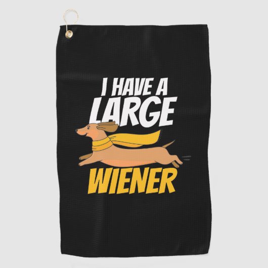 私は大きなウィーン人を持っている ゴルフタオル (正面)