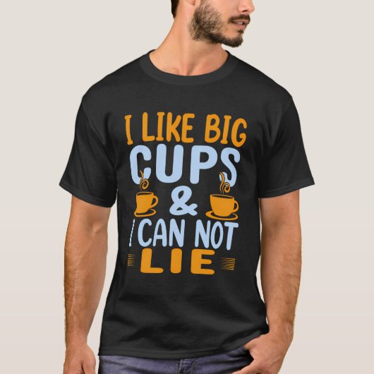 私は大きなカップおもしろいコーヒー好きティードリンカーDes Tシャツ (正面)