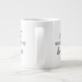 私は大きなコーヒーを注ぐ時が大好きおもしろいです ジャンボコーヒーマグカップ (裏面)