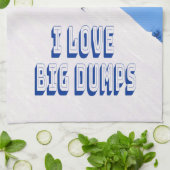 私は大きなダンプ雪スキー下り坂が大好き キッチンタオル (折り畳み)