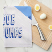 私は大きなダンプ雪スキー下り坂が大好き キッチンタオル (四つ折り)