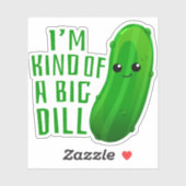 私は大きなディルかわいいグルメのステッカーのようなものだ シール (シート)