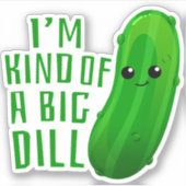 私は大きなディルかわいいグルメのステッカーのようなものだ シール (正面)
