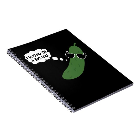 私は大きなディルの漬物の一種おもしろいだ ノートブック (右側)