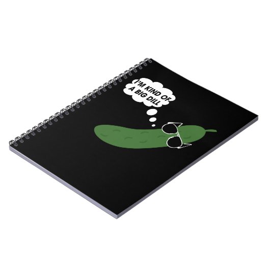 私は大きなディルの漬物の一種おもしろいだ ノートブック (左側)