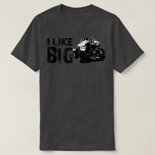 私は大きなトラックが好きだ Tシャツ (デザイン正面)
