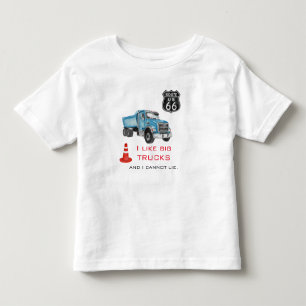 私は大きなトラックが好き、私は嘘をつかない – Big Blue Truck トドラーTシャツ