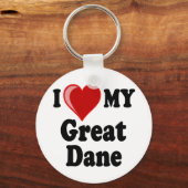 私は大きなハート犬が大好き キーホルダー (正面)