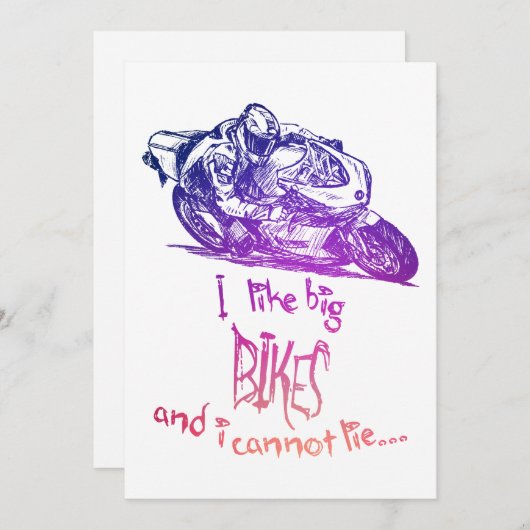 私は大きなバイクが好きで、男性のバイクは嘘をつかない シーズンカード (正面/裏面)