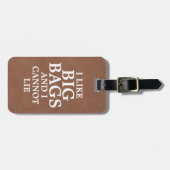 私は大きなバッグが好きで革は寝フェイクられない ラゲッジタグ (正面横)