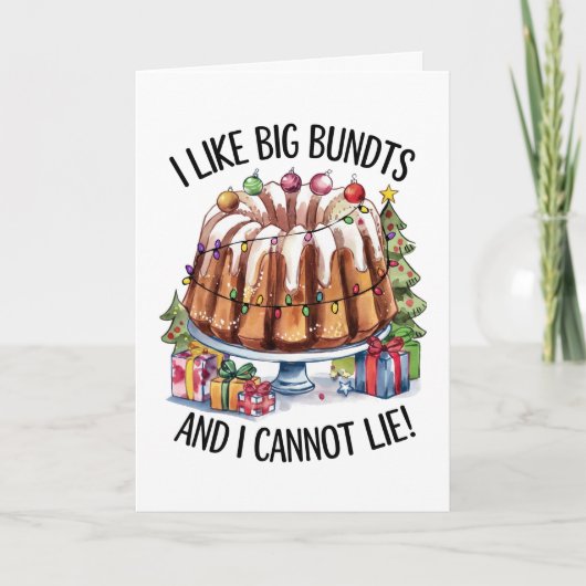 私は大きなバンドルがクリスマスカードを嘘おもしろいをつくことができない シーズンカード (正面)