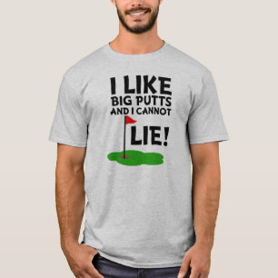 私は大きなパッツが好きでゴルフシャツをおもしろい横になれない Tシャツ