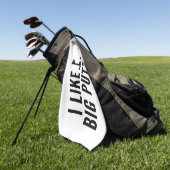 私は大きなパットが好きだ ゴルフタオル (グリーン)