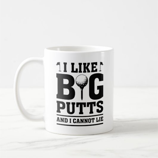 私は大きなパットが好きで嘘をつけない コーヒーマグカップ (左)