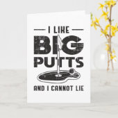 私は大きなパットが好きで、ゴルフのゴルファーのギフトが好きではない カード (黄色い花)