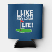 私は大きなパットが好きで、ゴルフ場おもしろいは嘘が出来ない 缶クーラー (正面)