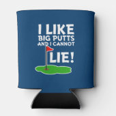 私は大きなパットが好きで、ゴルフ場おもしろいは嘘が出来ない 缶クーラー (裏面)