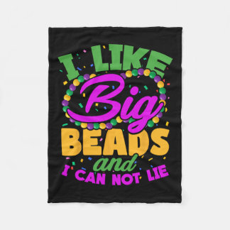 私は大きなビーズが好きで嘘ができない フリースブランケット