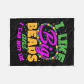 私は大きなビーズが好きで、マルディグラおもしろいスは嘘が無い フリースブランケット (正面(横))