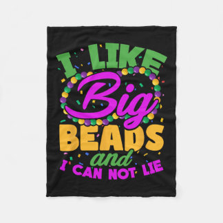 私は大きなビーズが好きで、マルディグラおもしろいスは嘘が無い フリースブランケット