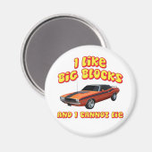 私は大きなブロックが好きで、私はDodge Challenger嘘をつくことができない マグネット (正面/裏面)