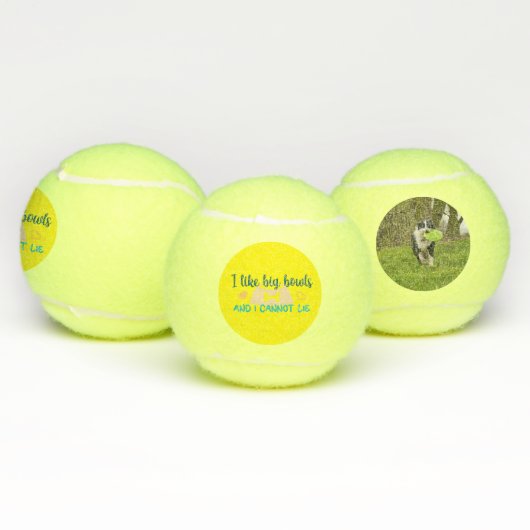 私は大きなボウルが好きで、私は犬を嘘をつくことができないパーソナライズ テニスボール (マルチ)