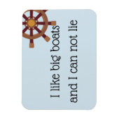 私は大きなボートのステートルームおもしろいクルーズドアが好き マグネット (縦)