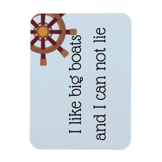 私は大きなボートのステートルームおもしろいクルーズドアが好き マグネット (縦)