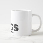 私は大きなマグカップが好きで嘘をつけない ジャンボコーヒーマグカップ (右)