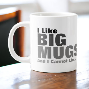 私は大きなマグカップが好きで嘘をつけない ジャンボコーヒーマグカップ