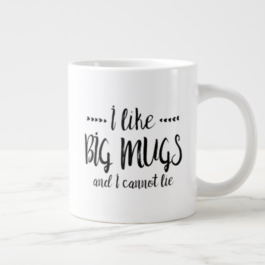 私は大きなマグカップが好きで、マグカップを横にすることはできません ジャンボコーヒーマグカップ (右)