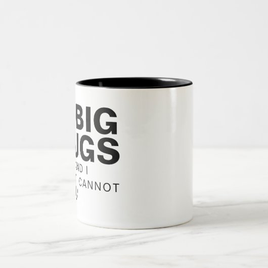 私は大きなマグカップが好きで、ユーモアを交わすことがおもしろいできない ツートーンマグカップ (中央)