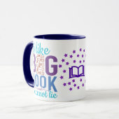 私は大きなマグカップが好きで、私は嘘をつかない、本好き マグカップ (正面左)